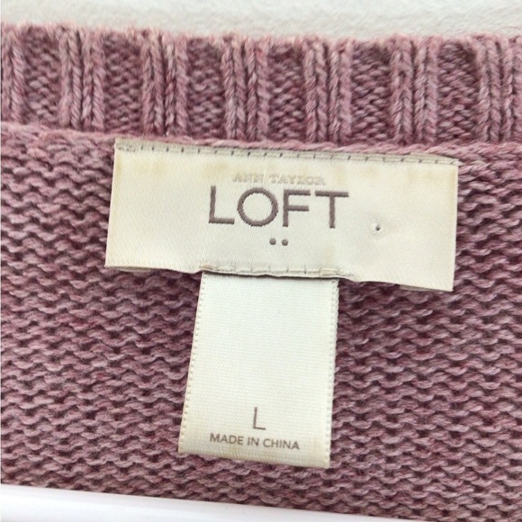Loft cardigan women pink large cotton spring lightweight classic cozy layer - Picture 5 of 9